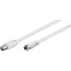 Wentronic Goobay Cabo de ligação SAT/antena, branco, 2,5 m - ficha F para ficha IEC/coaxial (11727)