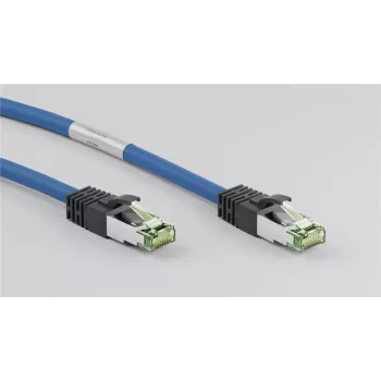 Wentronic 45657 Cabo de rede Cat8.1 S/FTP, RJ45, 0,25 m, azul