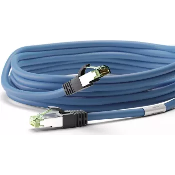 Wentronic 45657 Cabo de rede Cat8.1 S/FTP, RJ45, 0,25 m, azul