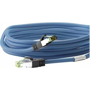 Wentronic Goobay Cabo de patch CAT 8.1, S/FTP (PiMF), azul, 2 m - LSZH sem halogéneos, cobre AWG 24 (45660)