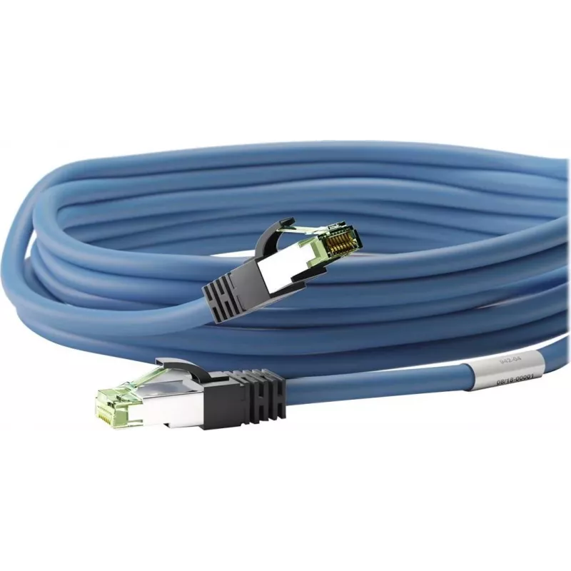 Wentronic Goobay Cabo de patch CAT 8.1, S/FTP (PiMF), azul, 2 m - LSZH sem halogéneos, cobre AWG 24 (45660)
