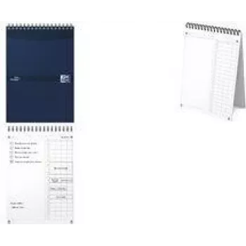 Oxford Essentials Time Manager Planeador de secretária diário, DIN A5, azul-escuro, 60 folhas, autoestável, visão diária, 1 unid. 400202462