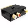 Wentronic Goobay adaptador SCART, ficha SCART para 3 conector fêmea RCA + conector fêmea Mini-DIN 4 pinos, preto 50499