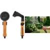 Bradas CORK LINE pistola de rega com 8 padrões de pulverização, corpo em liga de zinco, punho soft com detalhe em cortiça, compatível com conexão rápida CORK-1040