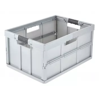 keeeper caixa dobrável profissional benno, 45 litros, cinzento claro, pegas soft integradas, carga máx. 50 kg 1023716000000