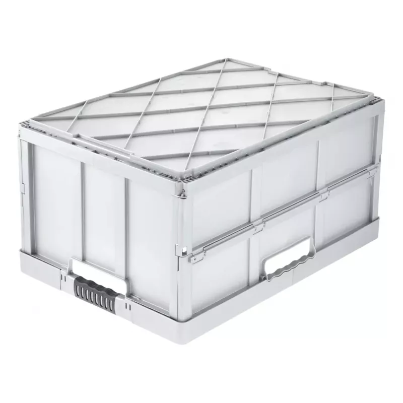 keeeper caixa dobrável profissional benno, 45 litros, cinzento claro, pegas soft integradas, carga máx. 50 kg 1023716000000
