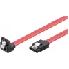Wentronic 93116 cabo SATA III 0,5m vermelho, 6Gbps com clipes de bloqueio