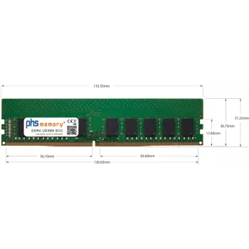 PHS-memory 32GB DDR4 2666MHz ECC UDIMM memória para MSI MS-98E2-C236 SP571881