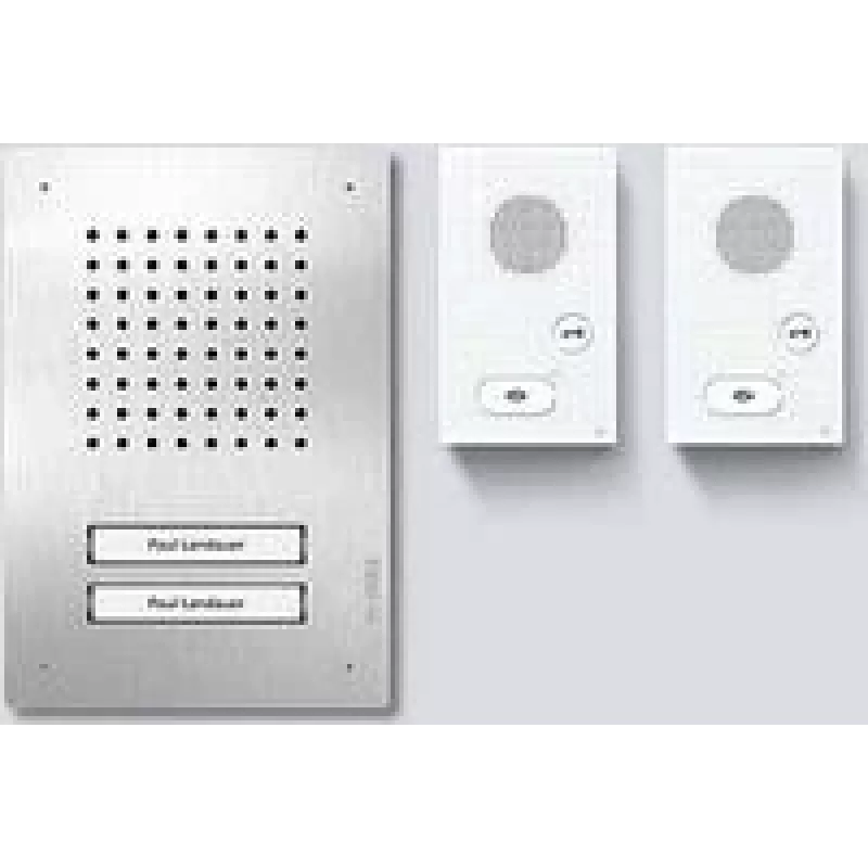 Siedle SET CLAB 850-2 E/W conjunto áudio Classic aço inoxidável/branco 210010046-00