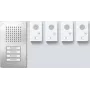 Siedle SET CLAB 850-4 E/W conjunto áudio Classic aço inoxidável/branco (210010048-00)