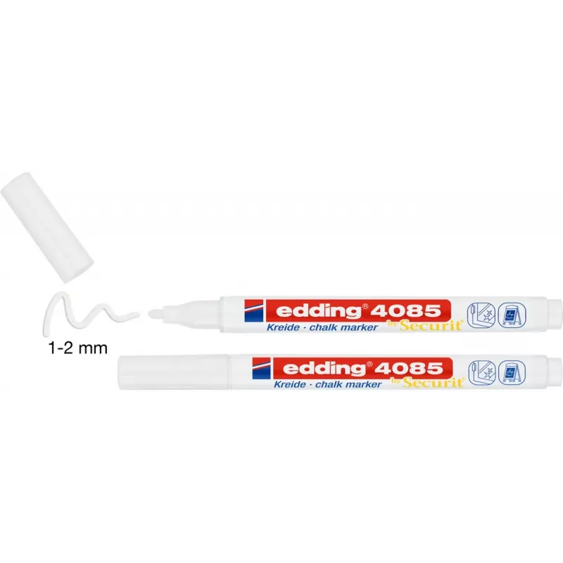 edding 4085/2W marcador de giz branco 1-2 mm pack de 2 4-4085-2-1049