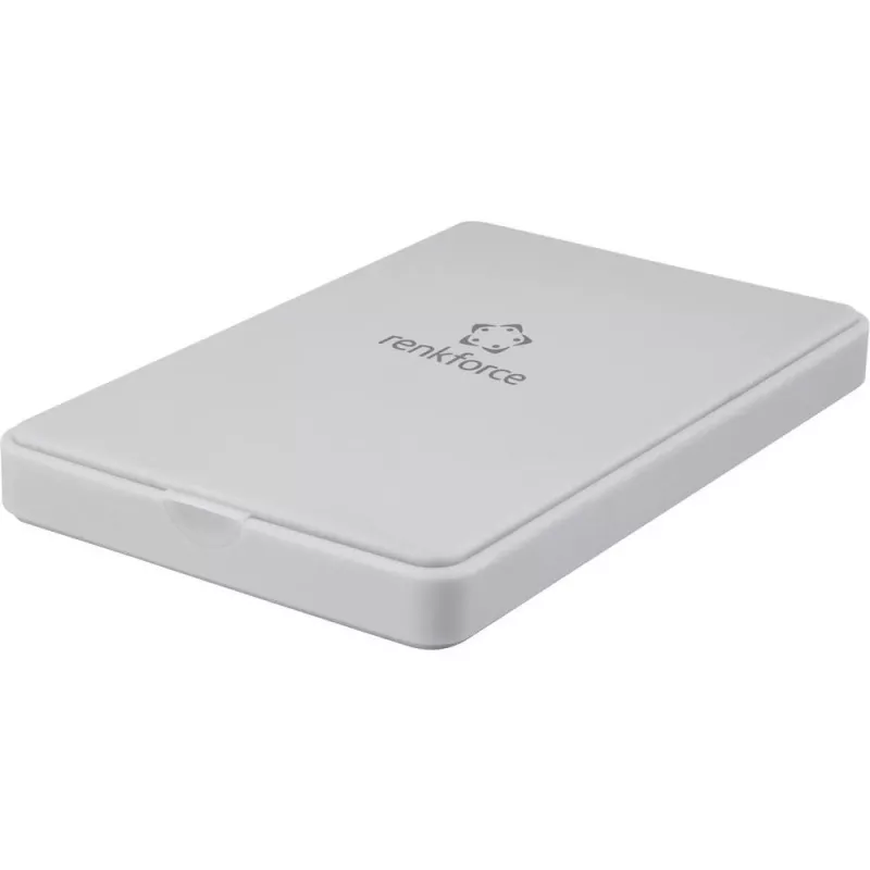 Renkforce RF-4505644 caixa para HDD/SSD SATA de 2,5 polegadas, USB 3.0, branco
