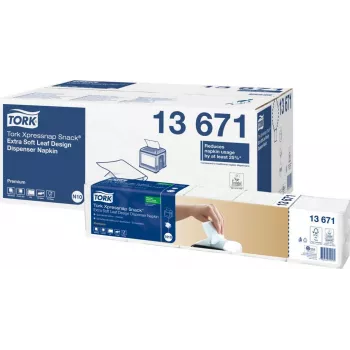 TORK Xpressnap Snack® guardanapo de papel 13671, 1 folha branco, 200 guardanapos por embalagem, 8 embalagens (1600 no total)