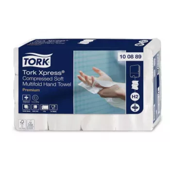 TORK 100889 toalhas de papel Xpress Multifold brancas (12 embalagens)