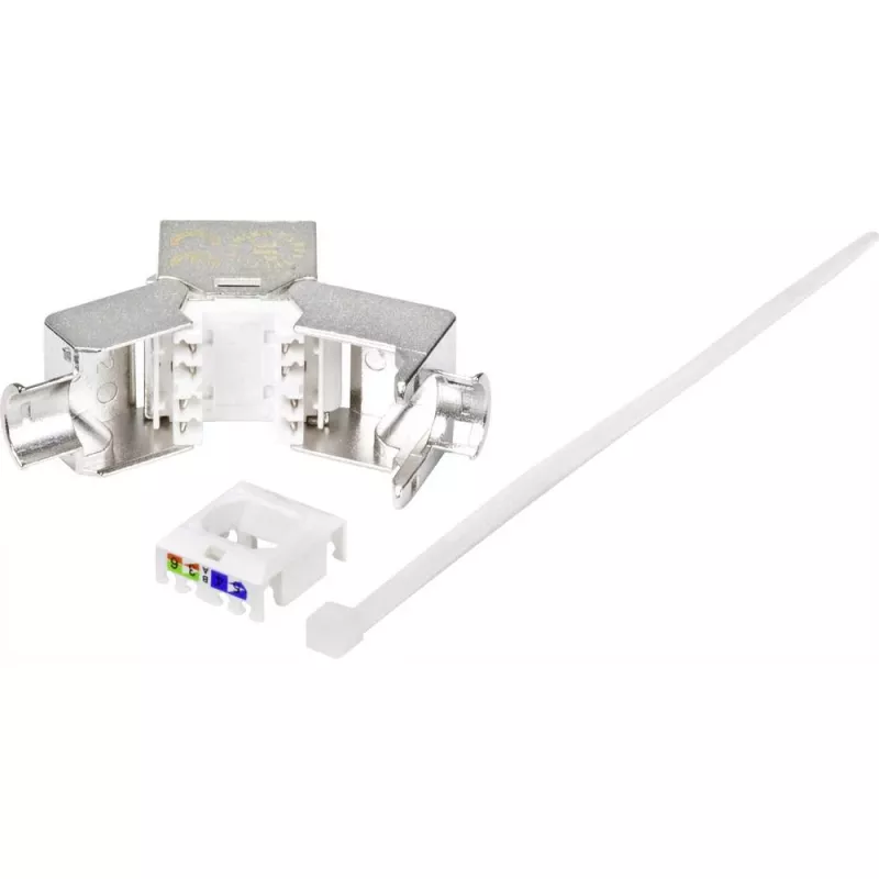 Renkforce RF-4531196 acoplador RJ45 Cat.6a blindado prateado