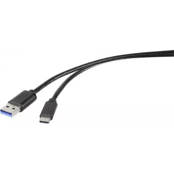 Cabo Renkforce RF-4599658 USB 3.2 Gen 1, USB-A para USB-C, 0,5 m, preto