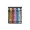 Lápis de cera metálicos Caran d'Ache Neocolor I, conjunto de 10, redondos com invólucro de papel 7004.310