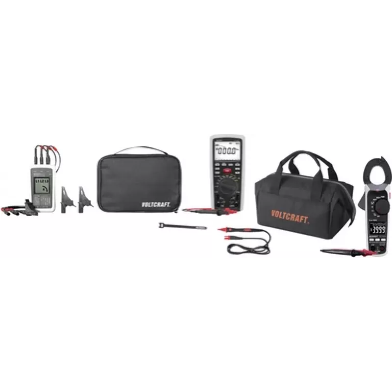 Conjunto de instrumentos de medição elétrica VOLTCRAFT ET-200+VC35 para motores e acionamentos, teste de isolamento até 20 GΩ, CAT IV