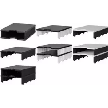 Módulo de organização STYRO styrodoc uno com 2 compartimentos, branco/preto 268-1102.09