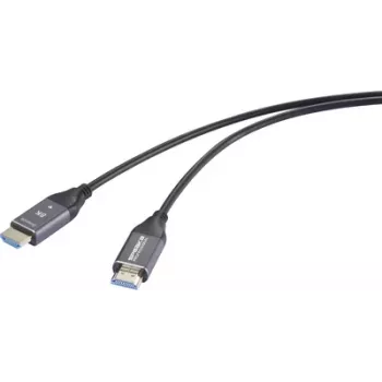 Cabo de ligação HDMI de fibra ótica SpeaKa Professional ficha HDMI-A macho para macho 50 m preto (SP-12842676)