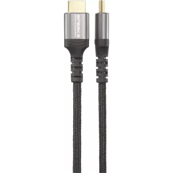 Cabo de ligação HDMI SpeaKa Professional 0,50 m cinzento caixa metálica 4K UHD SP-13125596