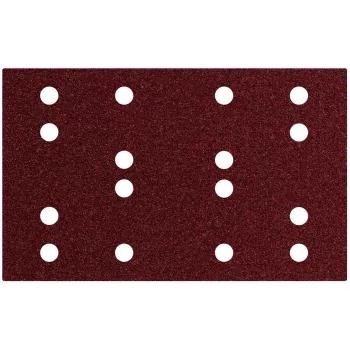 Folhas de lixa de velcro Metabo 80 x 133 mm, grão P120, aspiração 16 furos, pack de 50 (SRA) 635194000