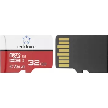 Cartão microSDHC Renkforce RFEmSD32 32 GB A1, V30, UHS-I, com adaptador SD RF-7488100