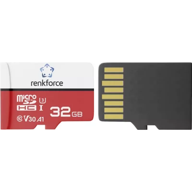 Cartão microSDHC Renkforce RFEmSD32 32 GB A1, V30, UHS-I, com adaptador SD RF-7488100