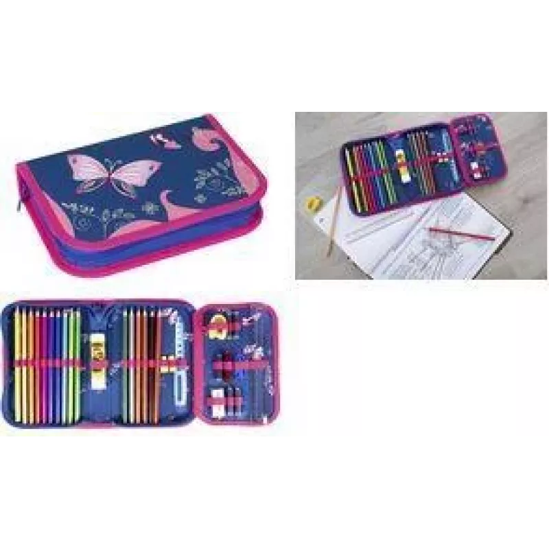 Estojo Faber-Castell Eberhard Faber Butterfly 32 peças poliéster 577471