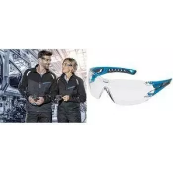 Óculos de proteção uvex pheos nxt, armação azul/antracite, lente PC transparente, UV400, EN 166/170 9128265