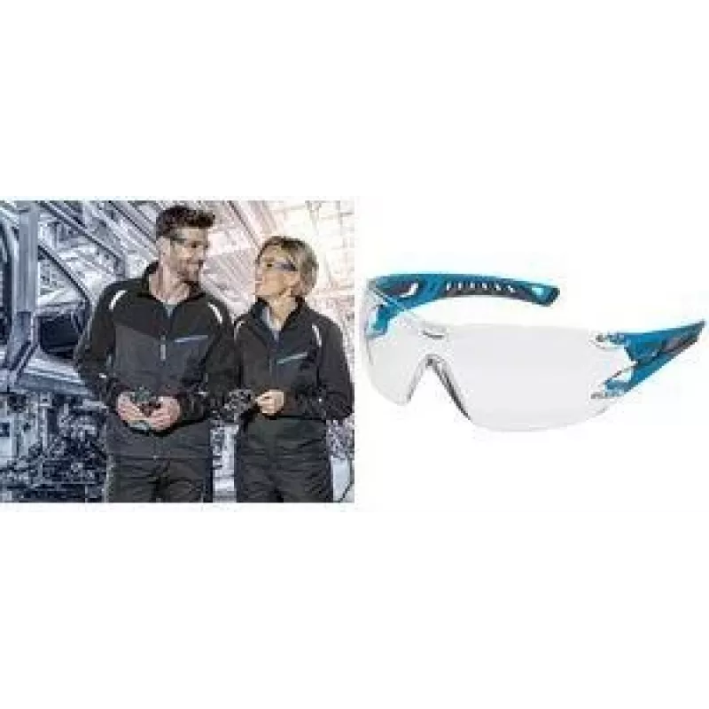 Óculos de proteção uvex pheos nxt, armação azul/antracite, lente PC transparente, UV400, EN 166/170 9128265