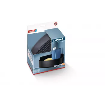 Cesto de duche de canto tesa LAVAA, preto mate, autoadesivo, sem perfuração, até 6 kg 40518-00000-00