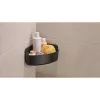 Cesto de duche de canto tesa LAVAA, preto mate, autoadesivo, sem perfuração, até 6 kg 40518-00000-00
