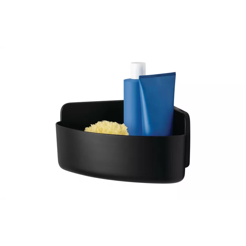 Cesto de duche de canto tesa LAVAA, preto mate, autoadesivo, sem perfuração, até 6 kg 40518-00000-00