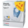 Conjunto de sacos de aspirador Siemens VZ123FP MegaAir SuperTEX (tipo G/G ALL, 4 sacos + 1 microfiltro)