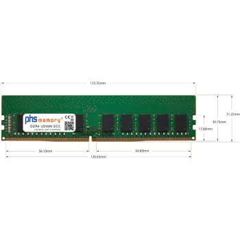 PHS-memory 8GB DDR4 ECC UDIMM 3200MHz PC4-25600E módulo de memória para Gigabyte AORUS PRO AX B550I (rev. 1.x) SP539080