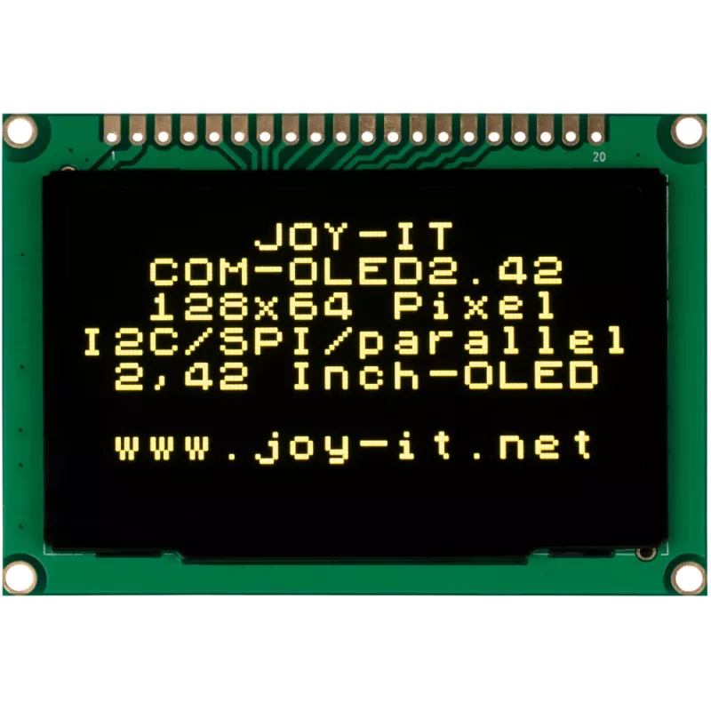 JOY-IT COM-OLED2.42 módulo de ecrã OLED 2,42 polegadas 128x64, branco, SPI/I2C, SSD1309