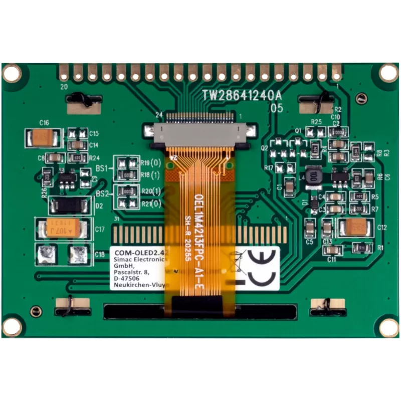 JOY-IT COM-OLED2.42 módulo de ecrã OLED 2,42 polegadas 128x64, branco, SPI/I2C, SSD1309
