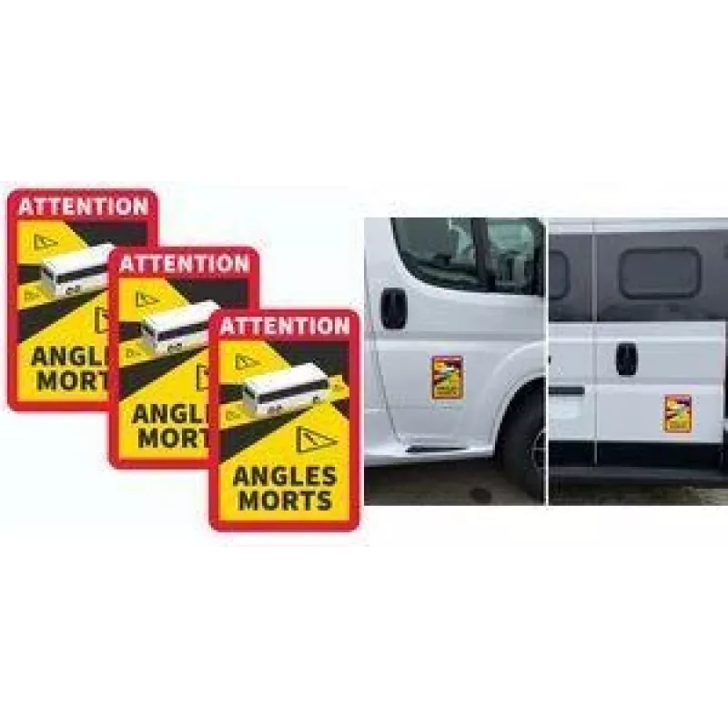 IWH Angles Morts 097612 sinal de aviso magnético para o ângulo morto 250 x 170 mm