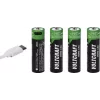 VOLTCRAFT pilha AA Mignon Li-Ion 2000 mAh 1,5 V pack de 4 com função de carregamento USB-C (VC-17275570)
