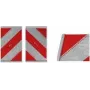IWH marcação de aviso refletora para plataformas elevatórias, vermelho/branco, autoadesiva, 133 x 133 mm, 1 unid. (097620)