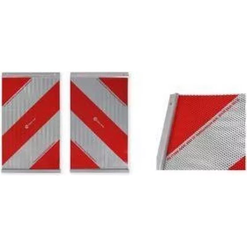IWH marcação de aviso refletora para plataformas elevatórias, vermelho/branco, autoadesiva, 133 x 133 mm, 1 unid. (097620)