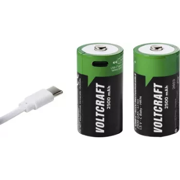 VOLTCRAFT pilha Baby (C) Li-Ion 2500 mAh 1,5 V pack de 2 (VC-17275575)