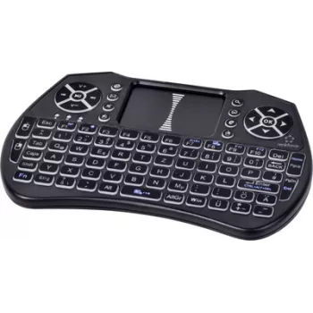 Renkforce RF-MWK-103 teclado sem fios com touchpad integrado, QWERTZ alemão, preto RF-7481488