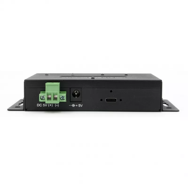 EXSYS EX-1240HMVS hub USB 3.2 Gen 2 industrial de 4 portas, montagem em calha DIN, metal