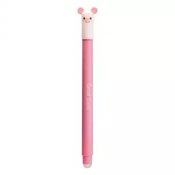 Faber-Castell Eberhard Faber Animal Erase it! Caneta de gel porco azul 0,7 mm apagável recarregável 582106