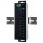 EXSYS EX-1110HMVS-WT Hub USB 3.2 Gen 1 industrial de 10 portas, montável em calha DIN, metal, 5Gbps