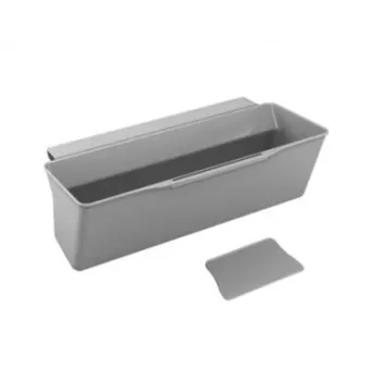 Metaltex Cleantex Recipiente de recolha de resíduos de cozinha, plástico cinzento, 3L, para pendurar na porta do armário, sem ferramentas 297526000
