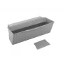 Metaltex Cleantex Recipiente de recolha de resíduos de cozinha, plástico cinzento, 3L, para pendurar na porta do armário, sem ferramentas 297526000