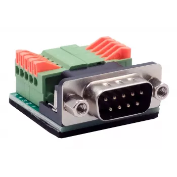 Cabo adaptador série EXSYS EX-49000 D-SUB 9 pinos macho para bloco de terminais de parafuso de 10 pinos, 30 cm
